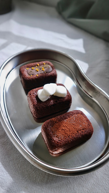 [NEW!] 冬日高級香醇黑巧克力 x 濃厚系可可費南雪 deluxe chocolate financiers set (一組3入♡)