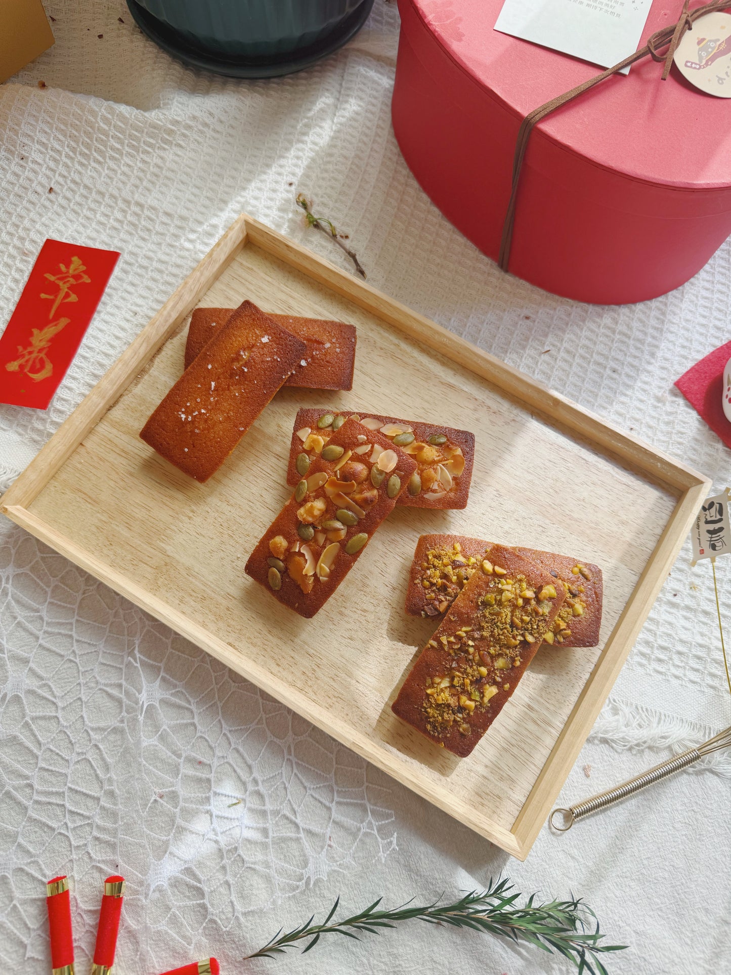 新春限定✧* 長輩 friendly!! 大方得體金磚費南雪新春禮盒3款共六入（售完不補）