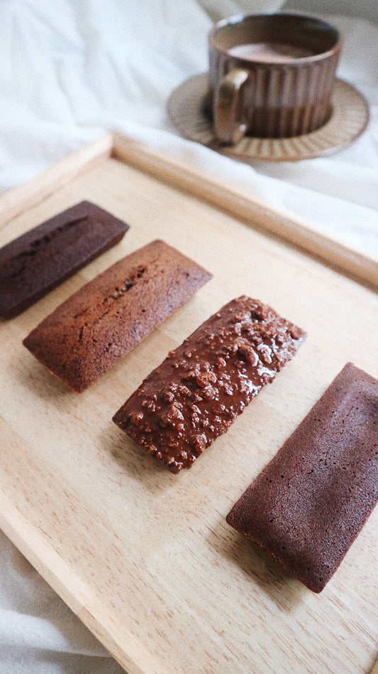 #NEW! 《大人系黑朱古力系列 含咖啡因版本》金磚費南雪 premium chocolate financiers set (1組4入♡)