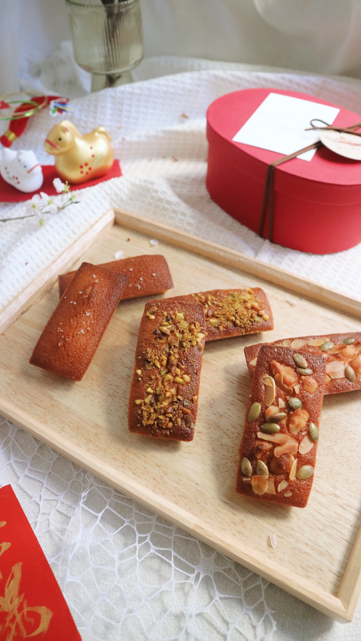 新春限定✧* 長輩 friendly!! 大方得體金磚費南雪新春禮盒3款共六入（售完不補）